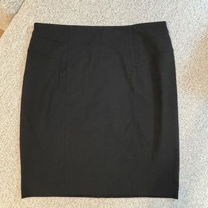 Stretchy black pencil skirt